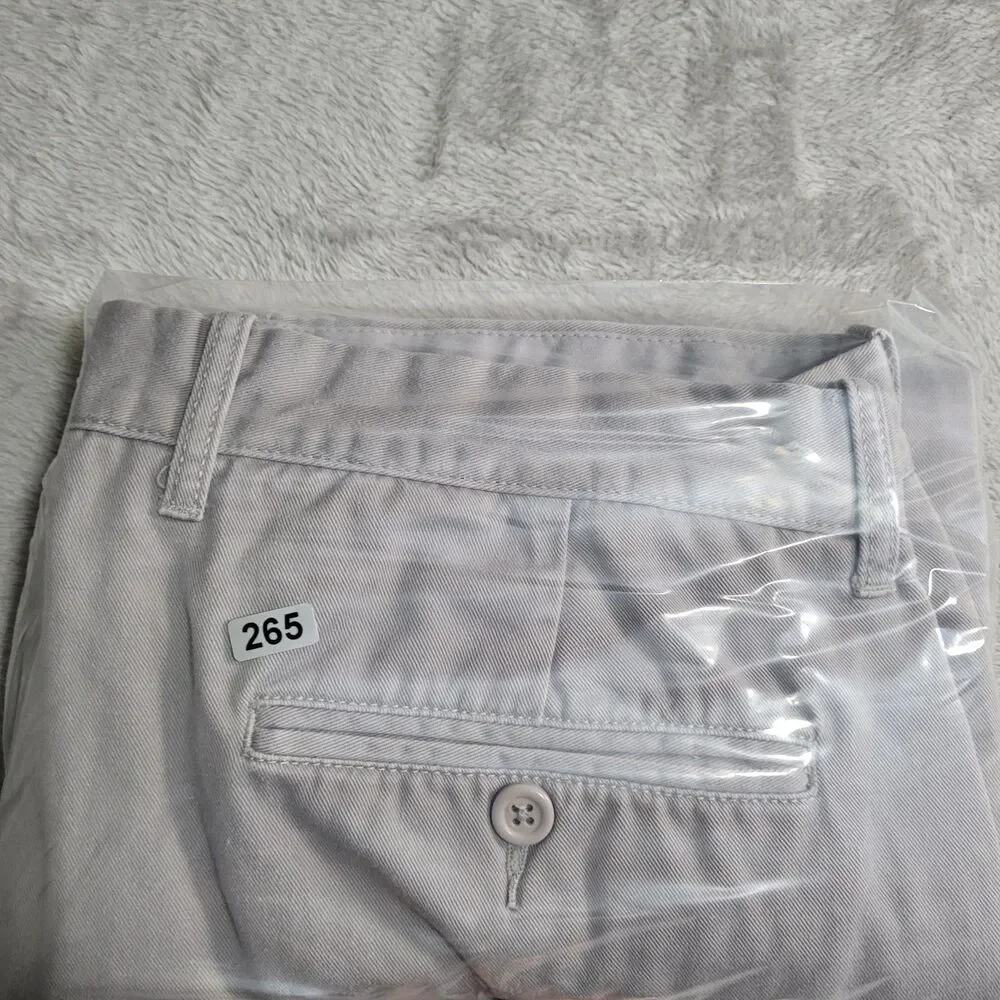 J.Crew Sutton Chino Pants Mens 33x30 Gray Slim Straight Flat Front Cotton Canvas
